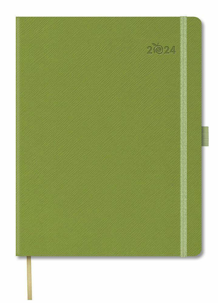 Kalendarz tygodniowy B5 GODZINY zielony