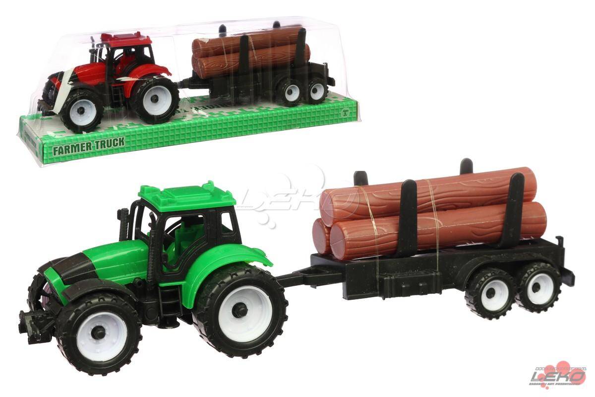 Traktor z drewnem 30cm