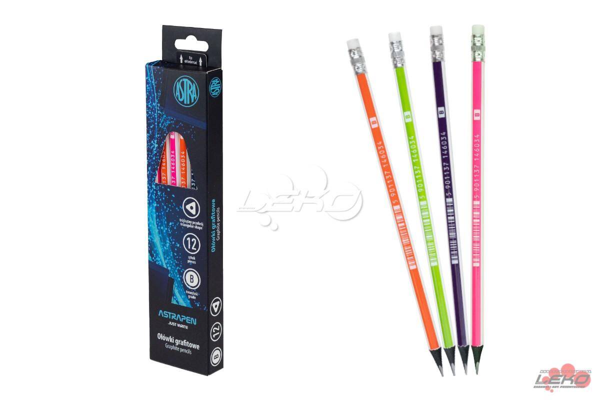 Ołówek z gumką ASTRA B [12] 146096