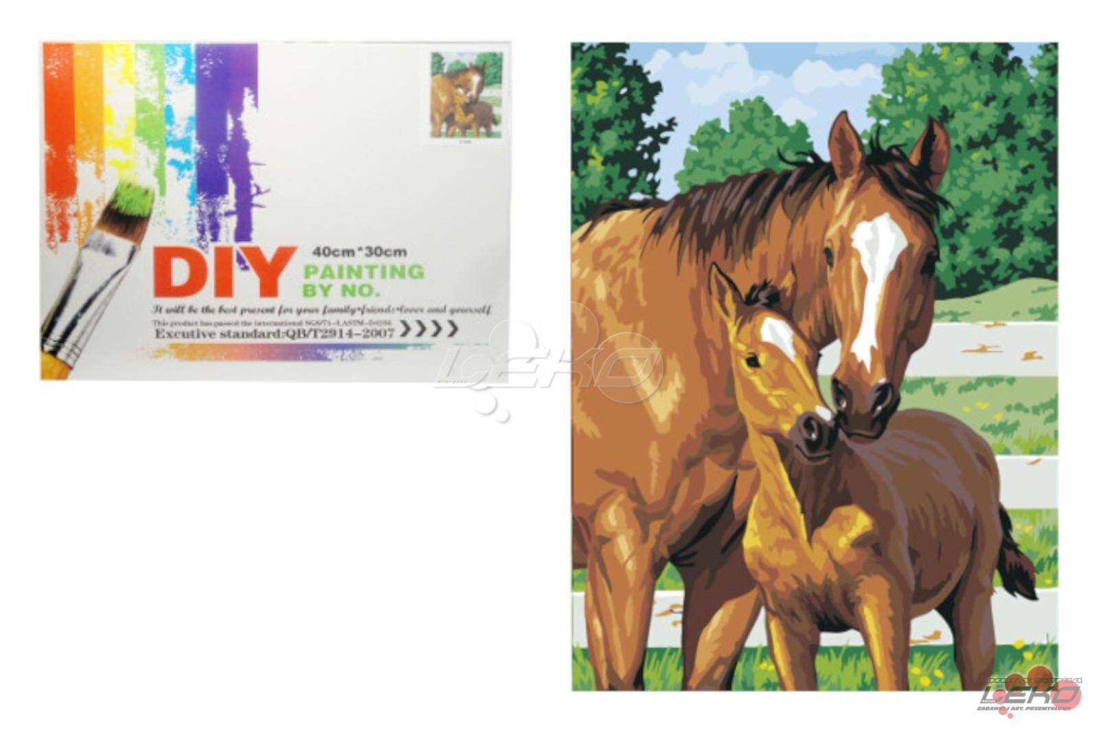 Malowanie po numerach 40x30cm - konie