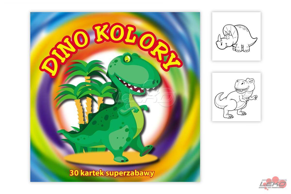 Malowanka Dino kolory