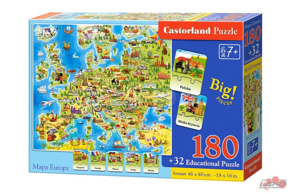 Puzzle C Educational Mapa Europy