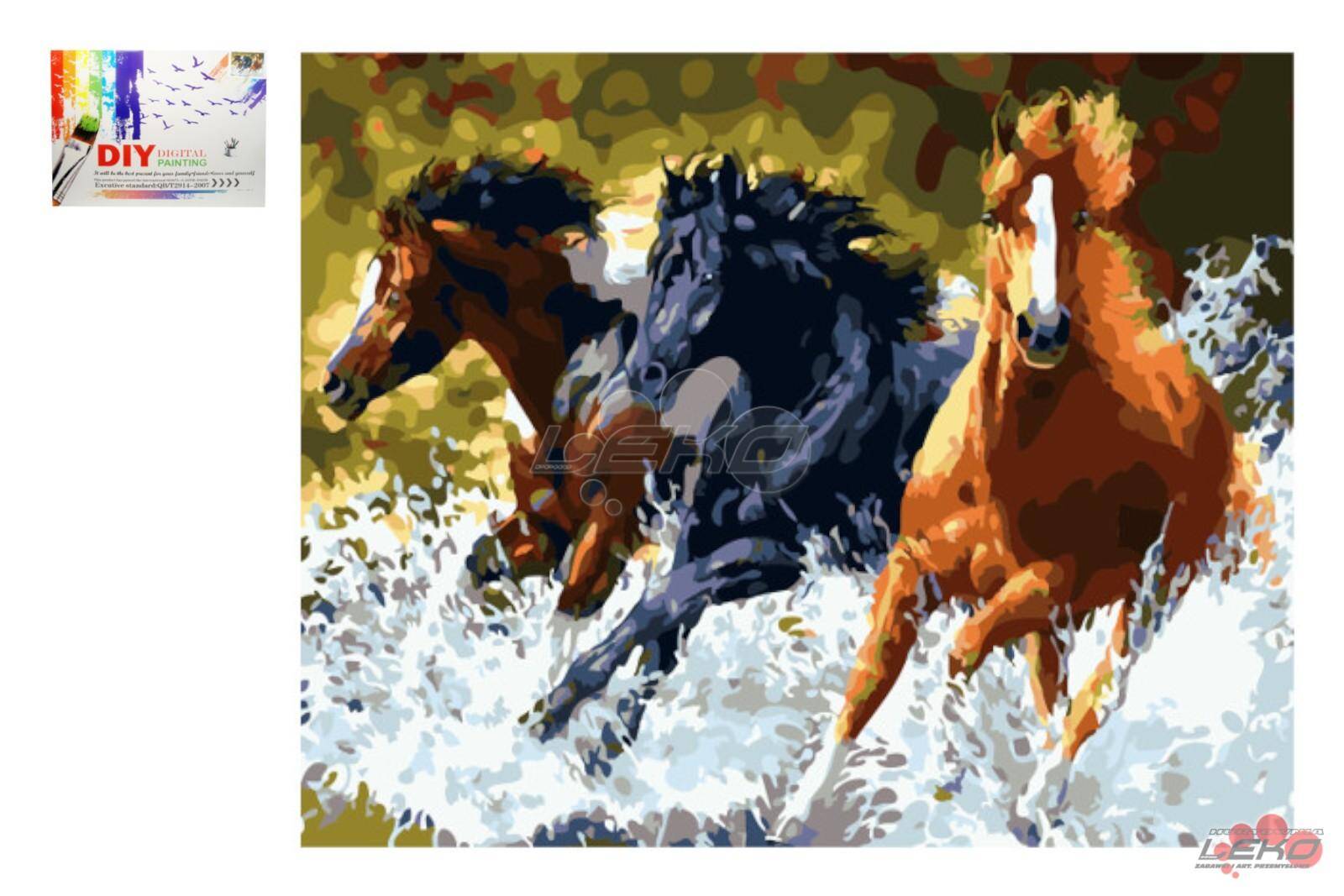 Malowanie po numerach 50x40cm - konie