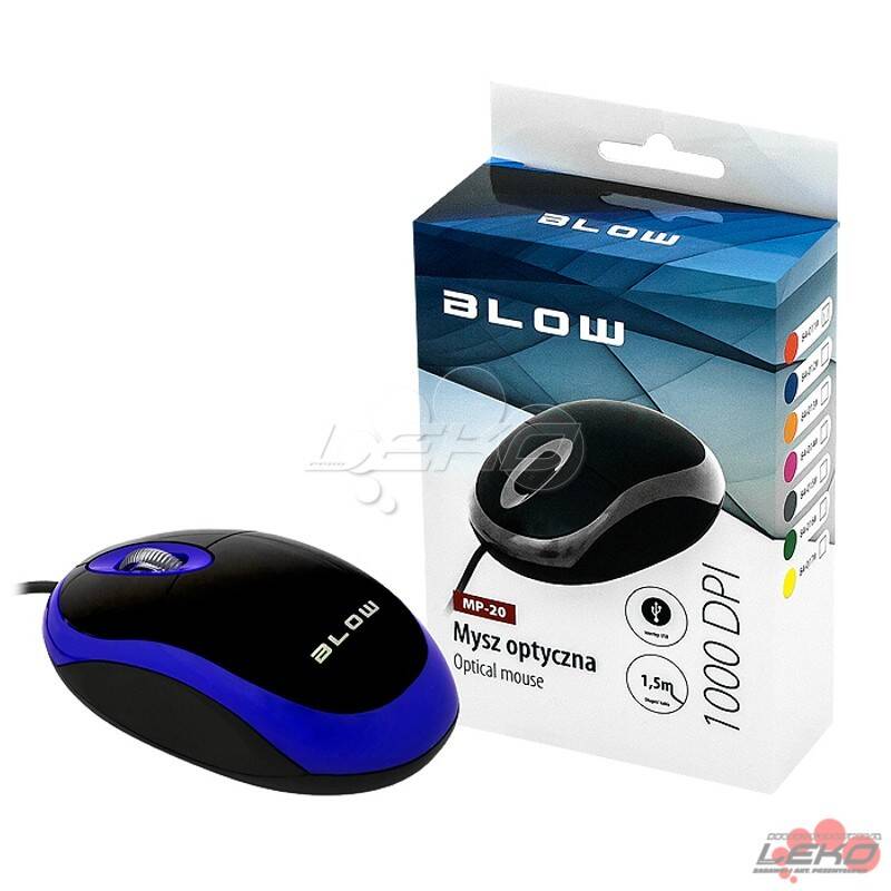 Mysz optyczna BLOW MP-20 USB niebieska