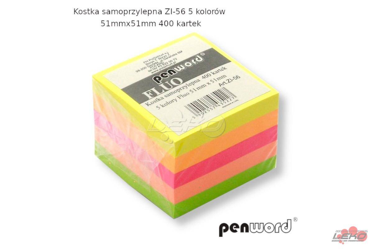 Kartki samoprzylepne 51x51mm 400 kartek