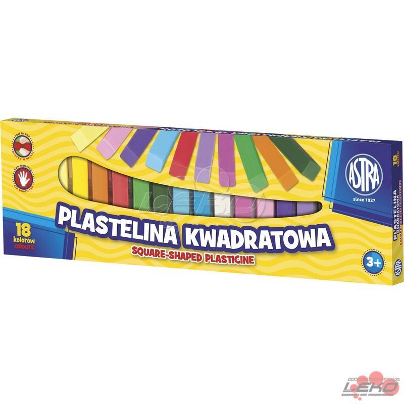 Plastelina ASTRA 18kol. kwadrat