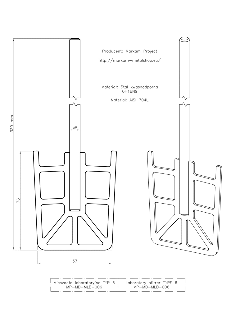 Laboratory stirrer type 6, L=40cm (Photo 3)