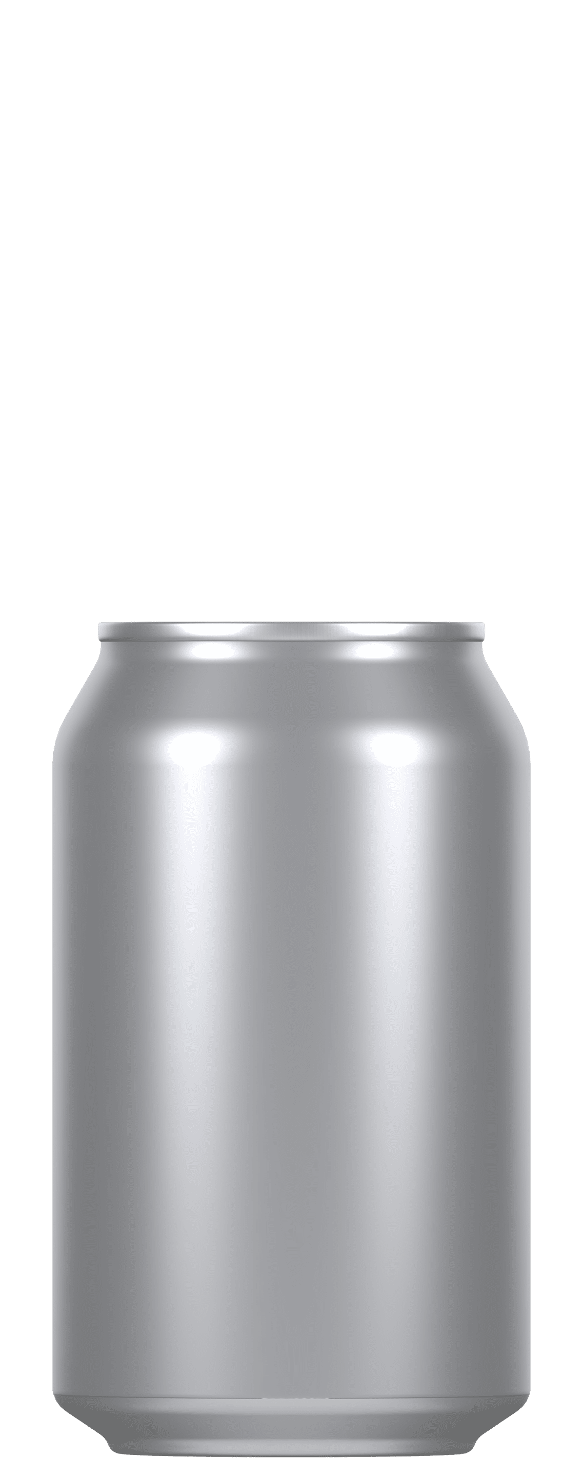 Aluminum can for canning and beer 330 ml, silver