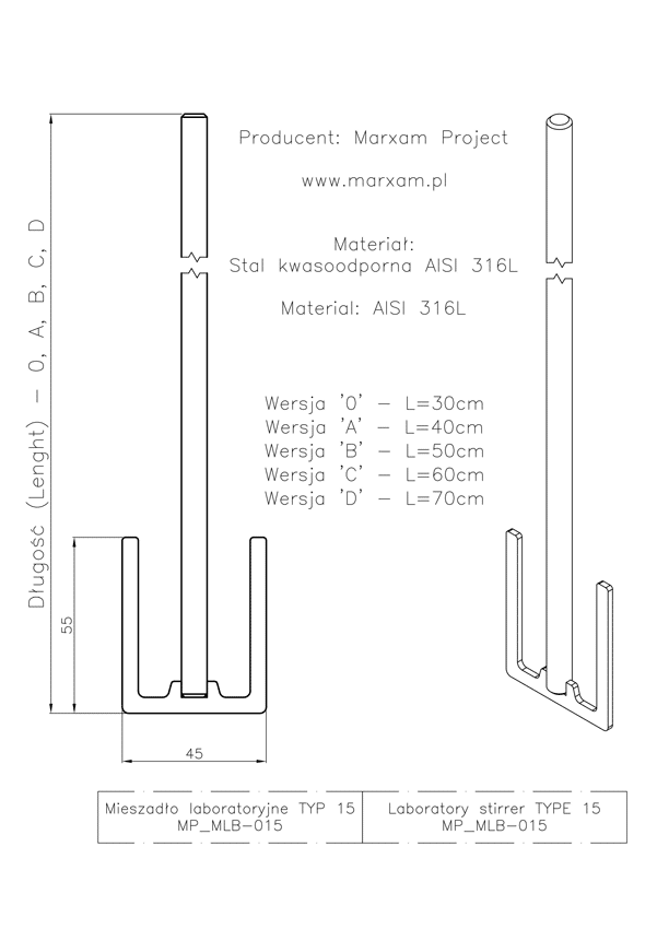 Laboratorieomrører type 15, L=50cm (Foto 3)