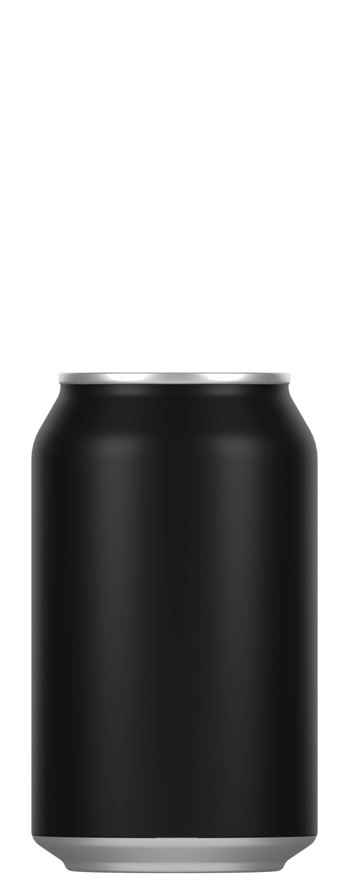 Hliníková pivní plechovka 330 ml, bez víčka, matně černá