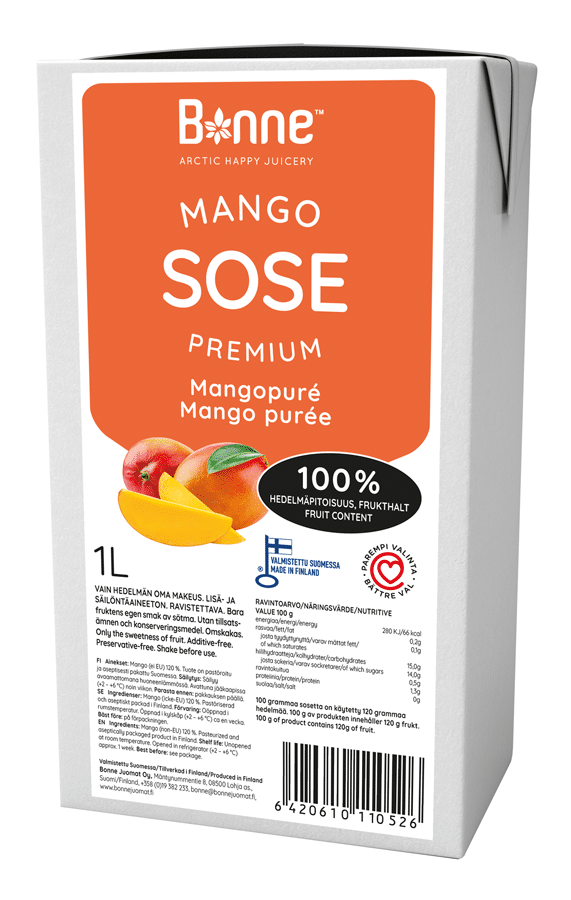 Pulpa z mango alphonso 100%, 1 l