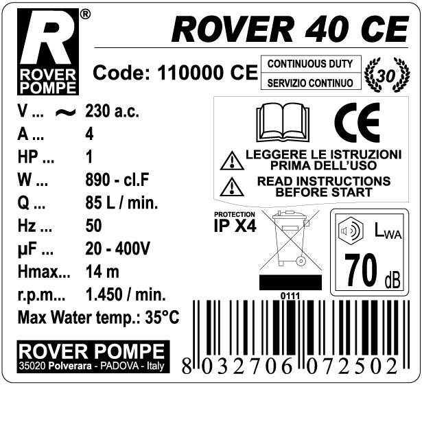 Pompa ROVER 40 brąz (Zdjęcie 2)