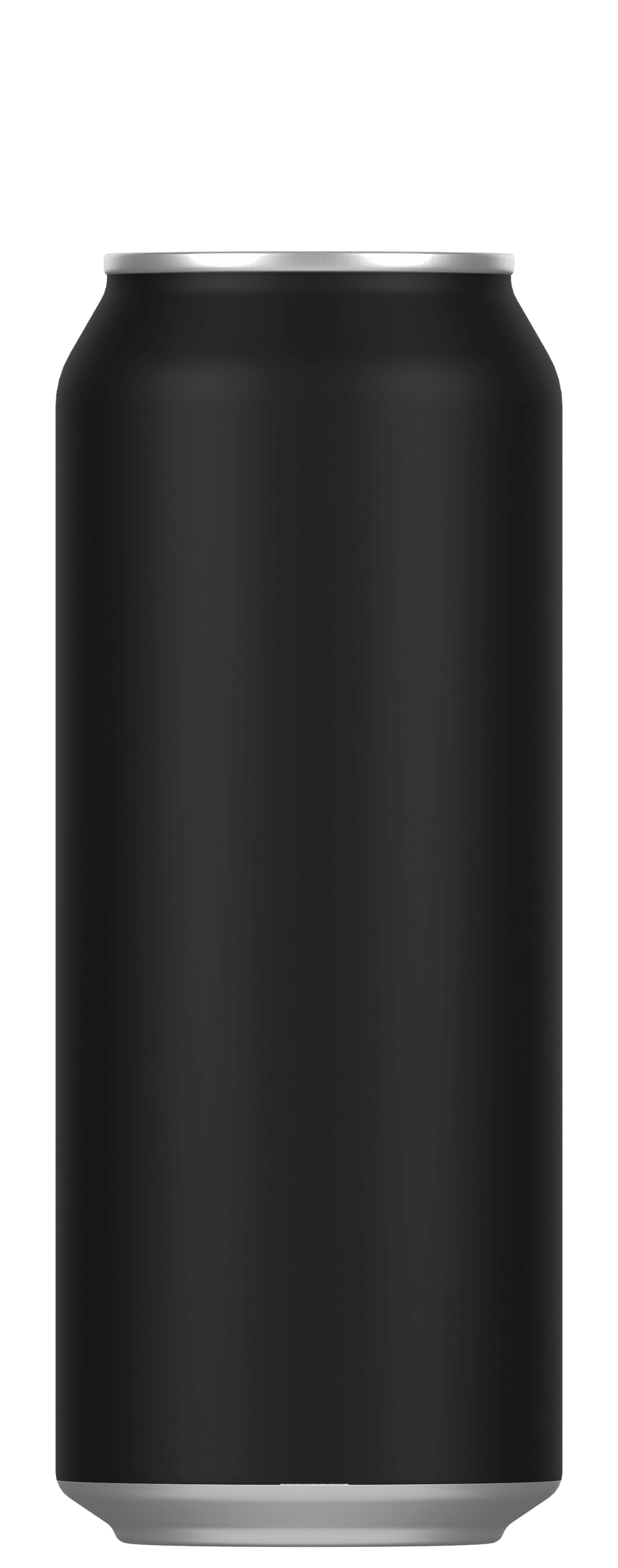 Hliníková pivní plechovka 500 ml, bez víčka, matně černá