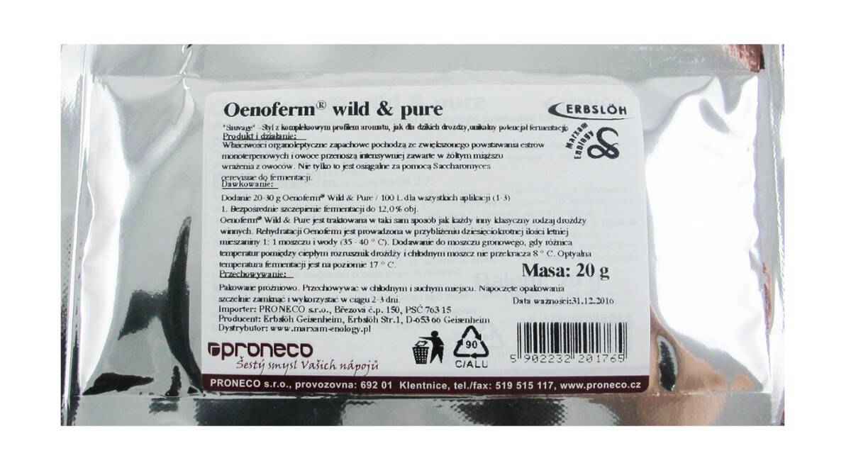 Oenoferm Wild & Pure F3 20g 100l (Zdjęcie 1)