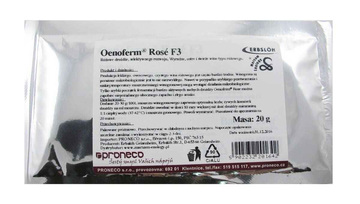 Oenoferm Rose F3 20 g na 100 l (Zdjęcie 1)