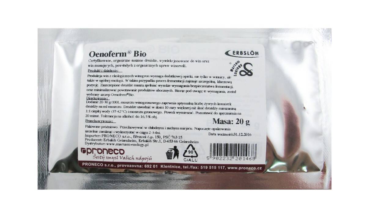 Oenoferm Bio 20 g na 100 l (Photo 1)
