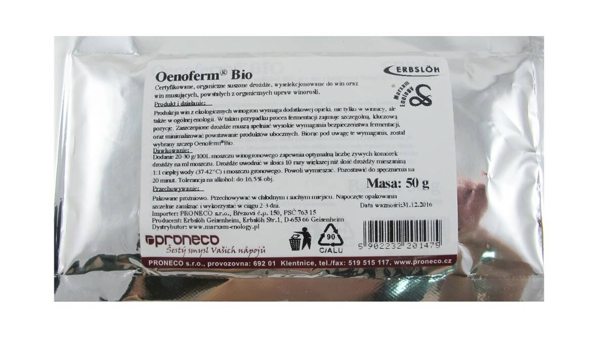 Oenoferm Bio 50 g na 250 l (Zdjęcie 1)