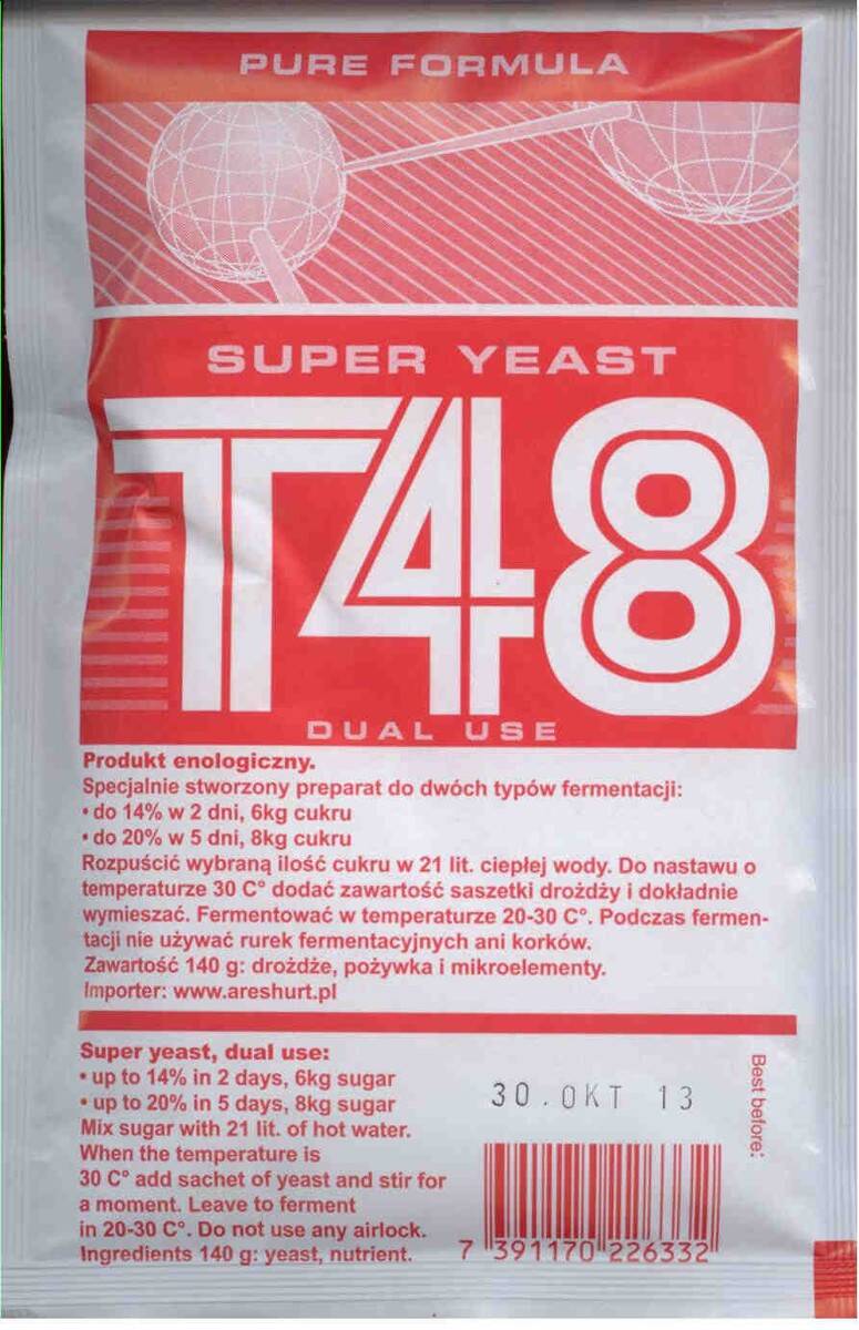 Drożdże gorzelnicze T48 Super Yeast (Zdjęcie 1)