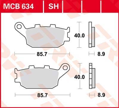 LUCAS MCB634-SH Klocki hamulcowe VD-163