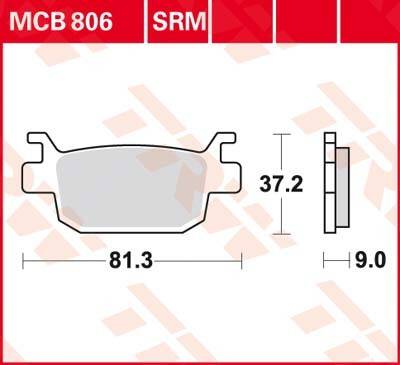 LUCAS MCB806-SRM Klocki hamulcowe VD-173