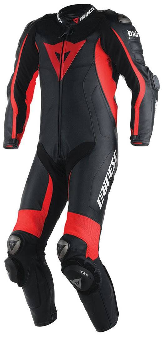 Kombinezon Dainese D-Air Misano Perf 1PC Czarno/Czerwony Fluo