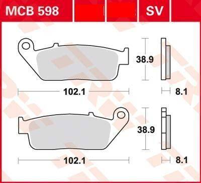LUCAS MCB598-SV Klocki hamulcowe vd-156