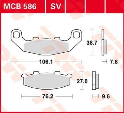 LUCAS MCB586-SV Klocki hamulcowe