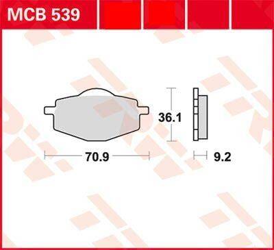 LUCAS MCB539-LF Klocki hamulcowe