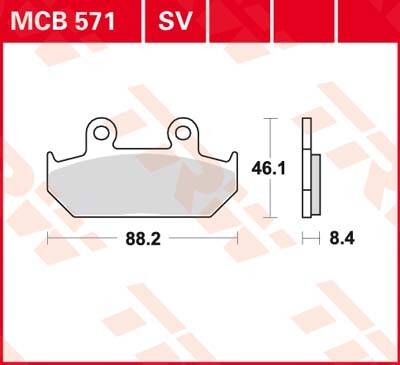 LUCAS MCB571-SV Klocki hamulcowe