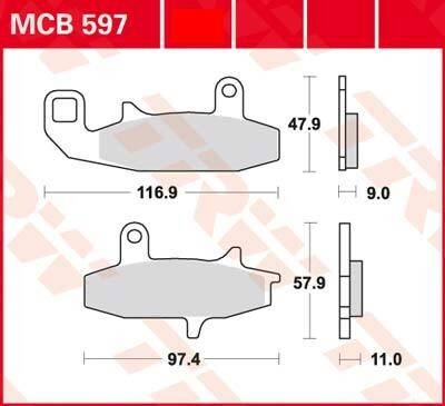 LUCAS MCB597 Klocki hamulcowe