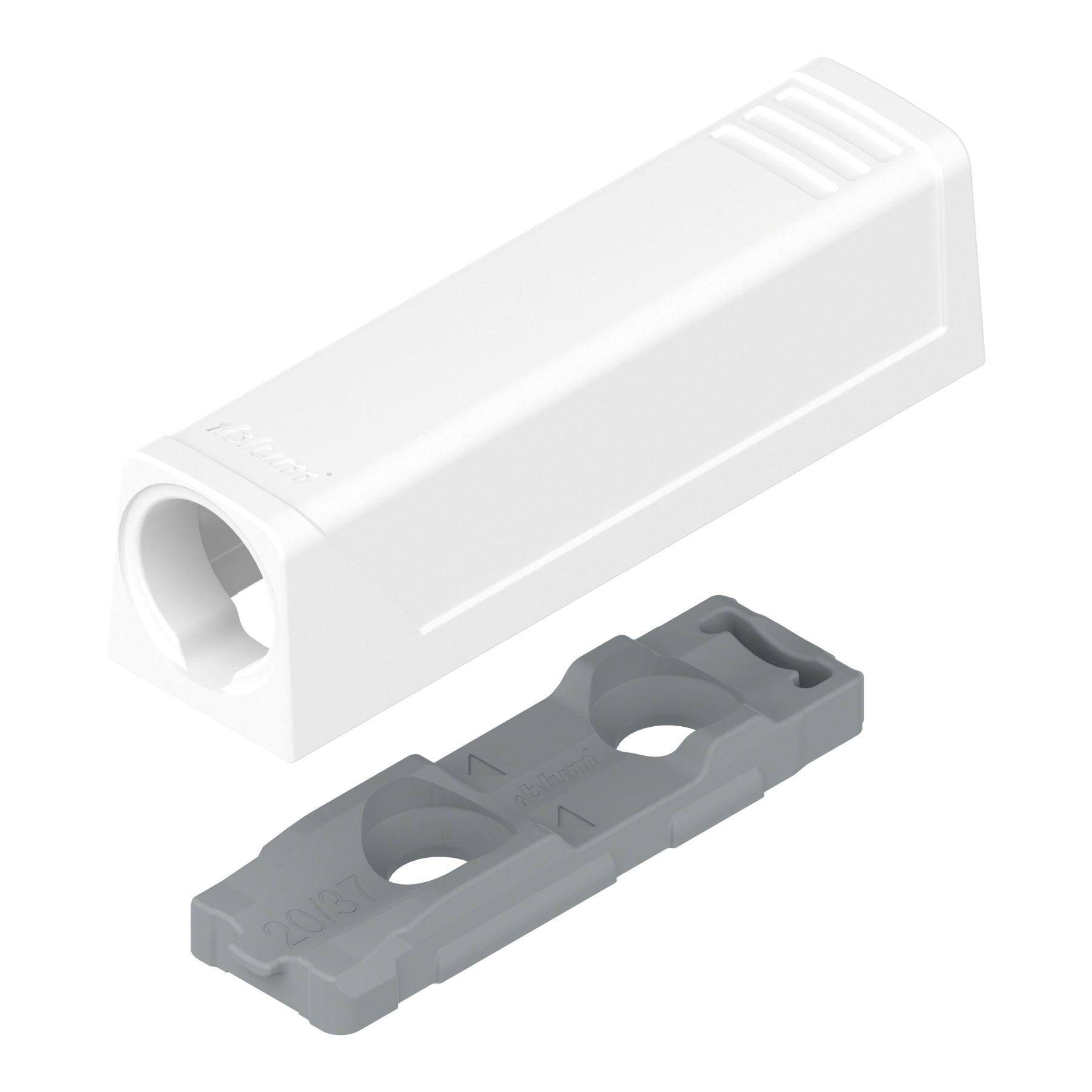 BLUM 956.1201 Adapter TIP-ON do drzwi, prosty (20/17 mm), biały