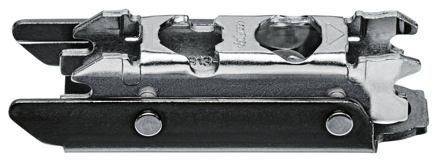 BLUM 175H3130 CLIP prowadnik, prosty (20/32mm), 3mm, Stal, Wkręty, RW: mimośród, czarny (Zdjęcie 2)