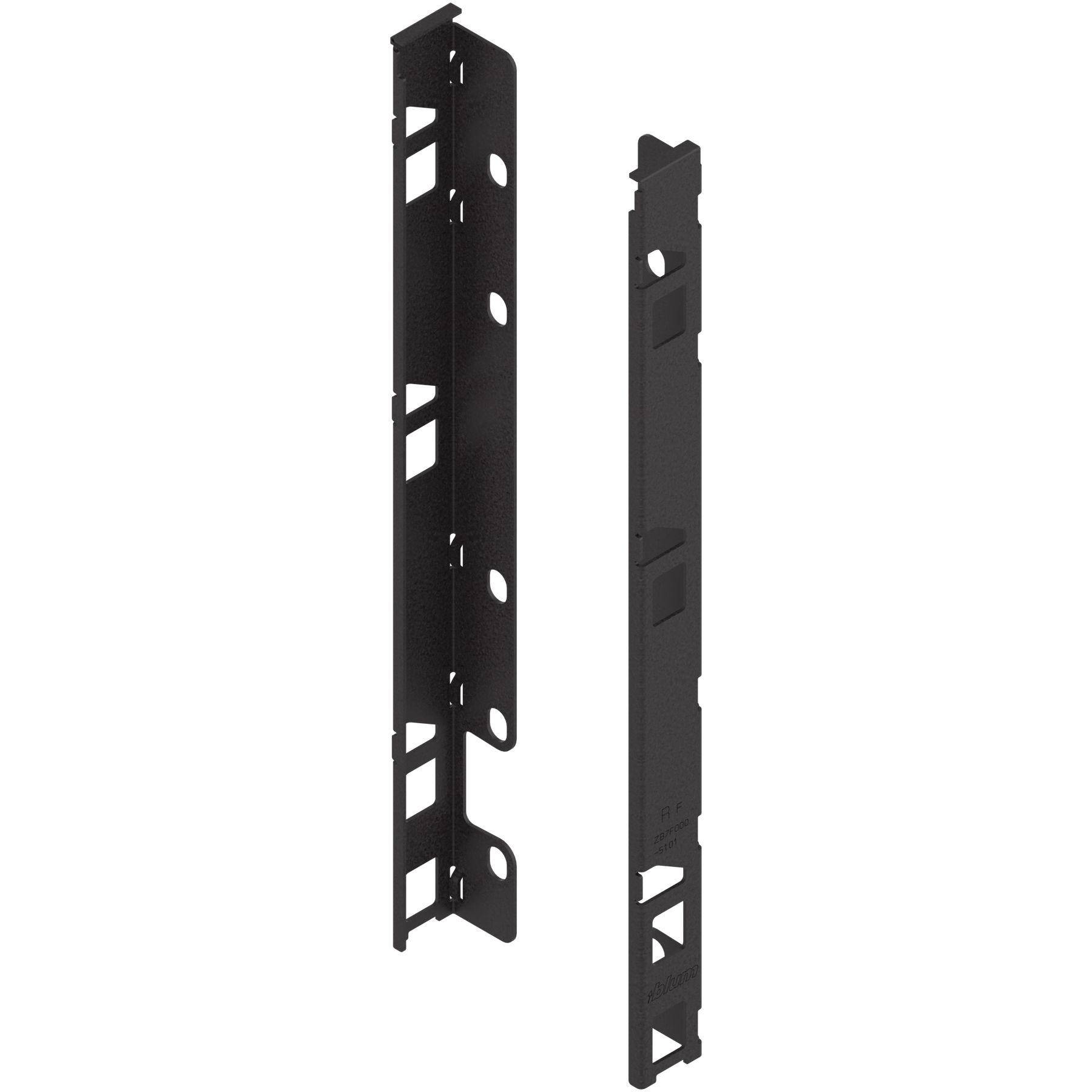 BLUM ZB7F000S Uchwyt drewnianej ścianki tylnej LEGRABOX, wys.F (257 mm), L+P, czarny
