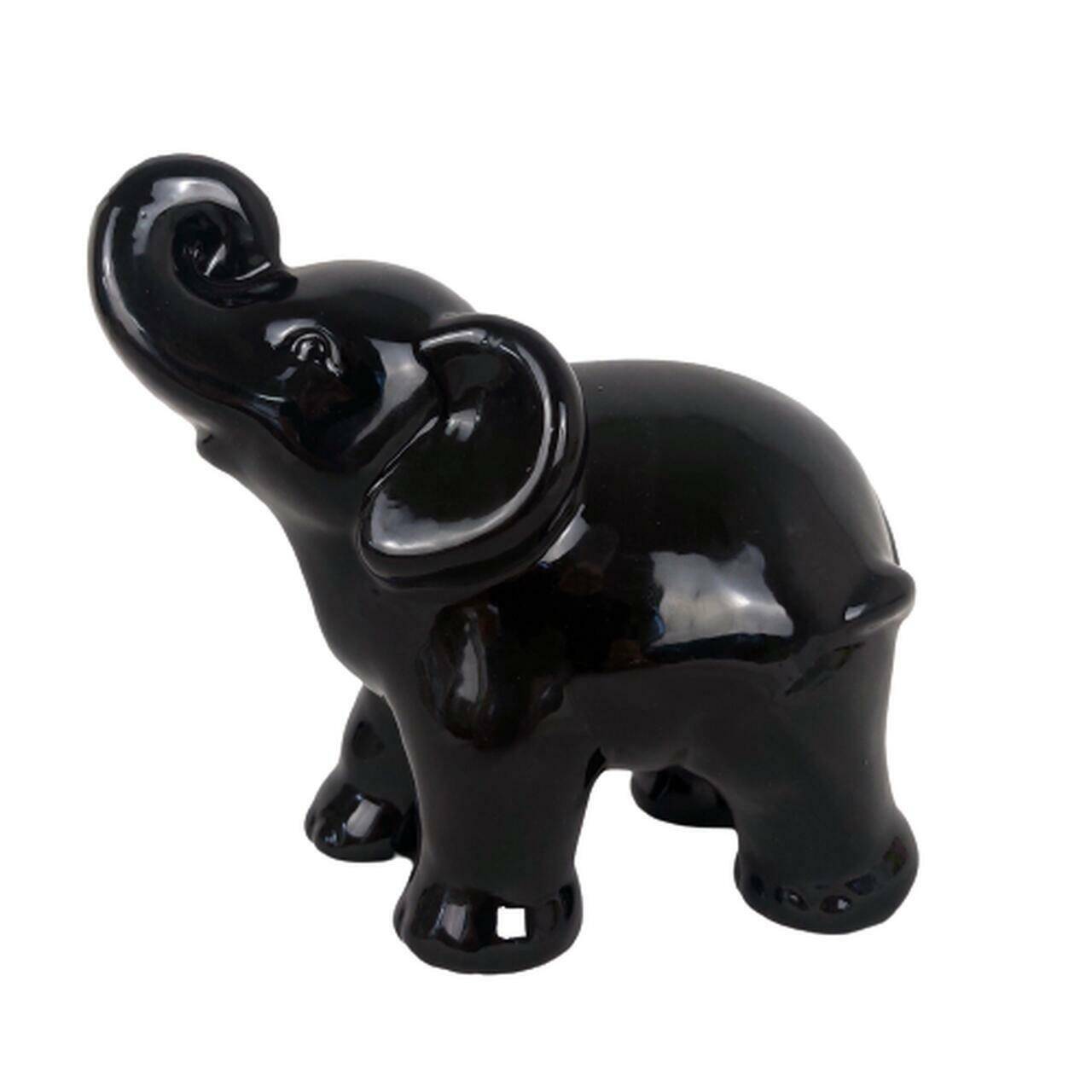 Słoń ceramiczny czarny TG46392-1