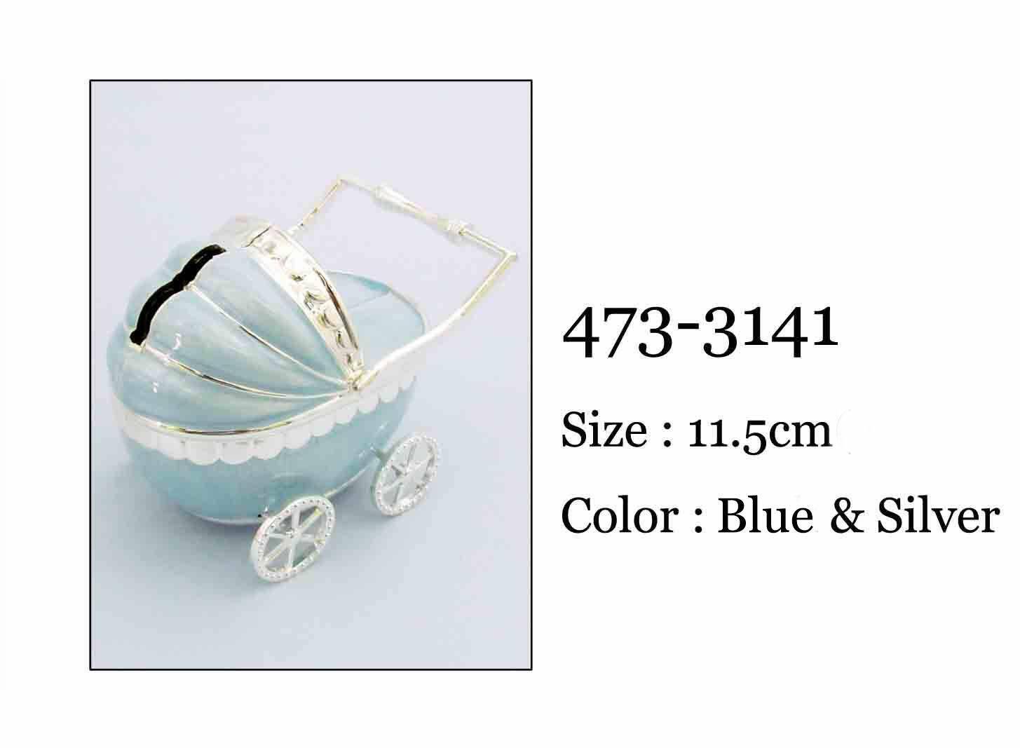 Skarbonka wózek niebieski 473-3141
