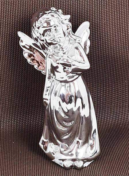 Anioł ceramiczny srebrny TG63037-1