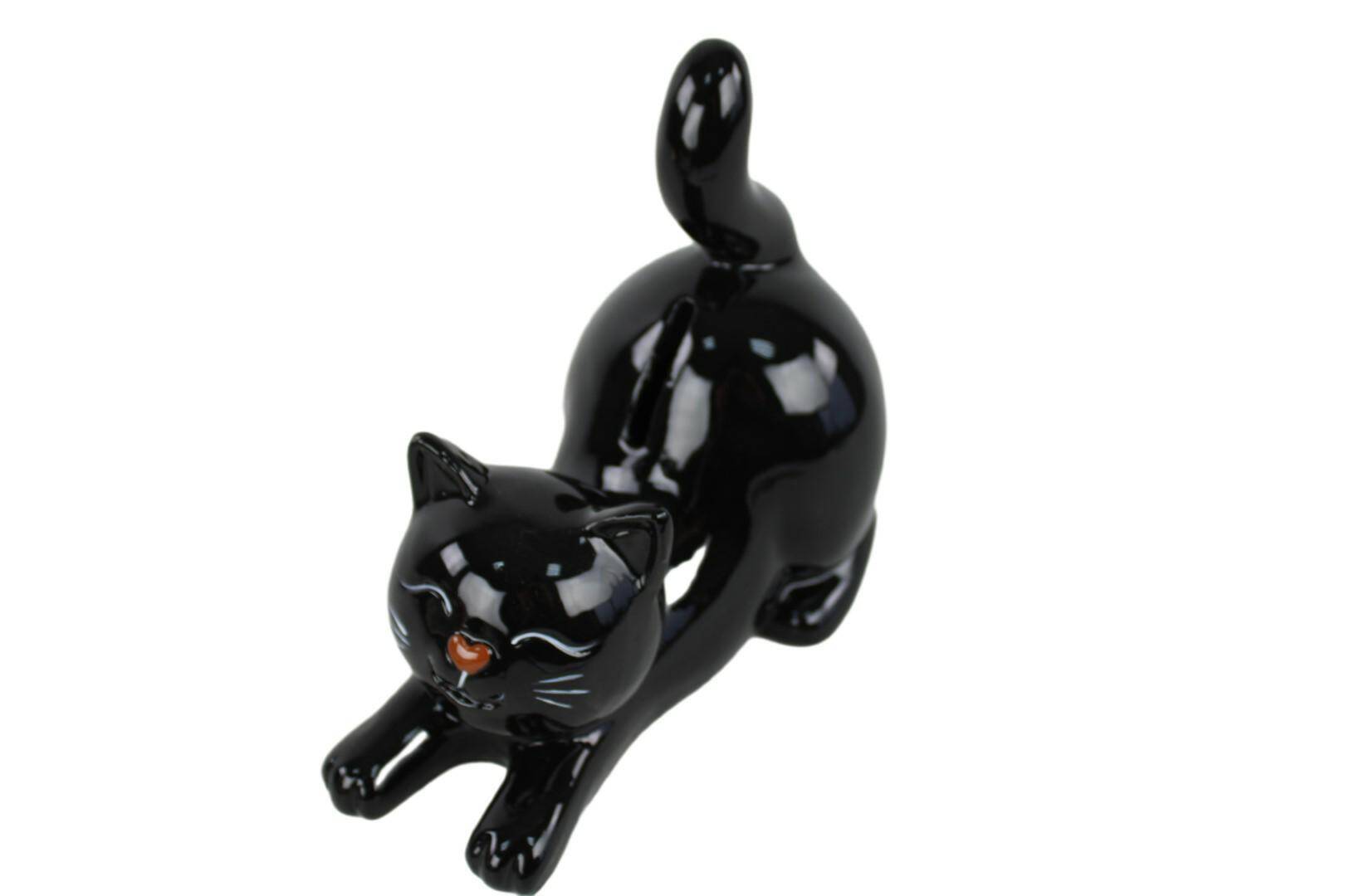 Skarbonka ceramiczna kot czarny