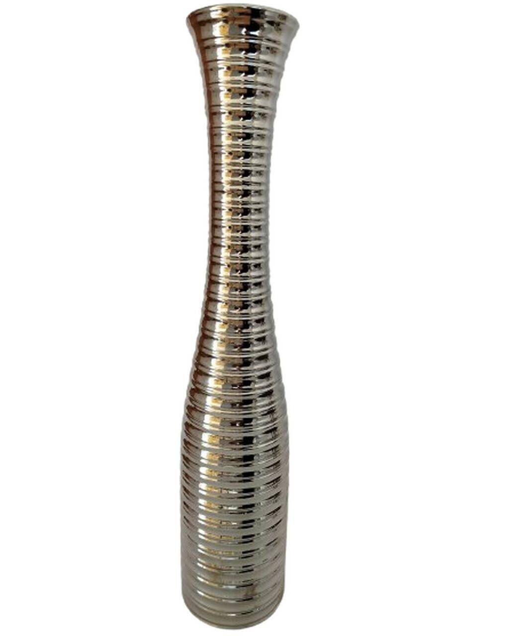 Wazon ceramiczny srebrny 50cm