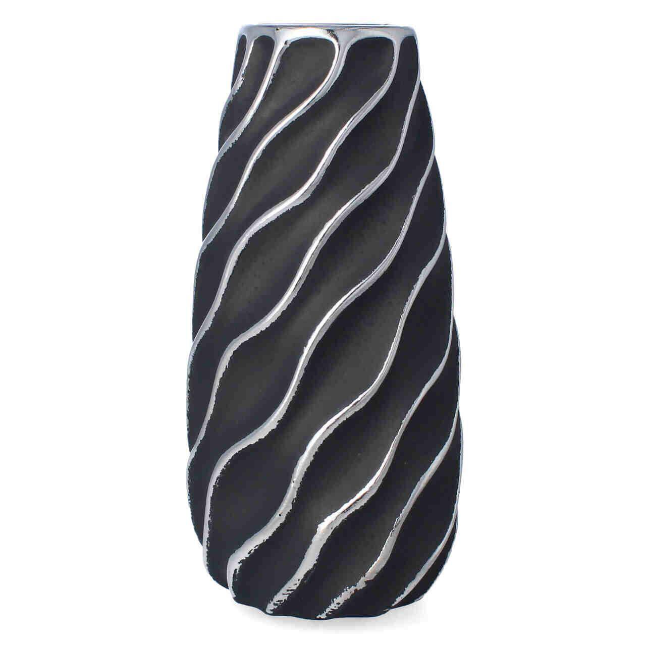 Wazon ceramiczny czarny h-25cm