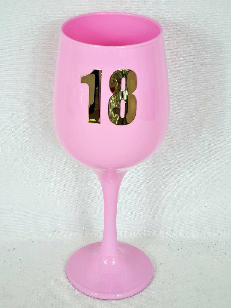 Kielich jubileuszowy wino różowy 18