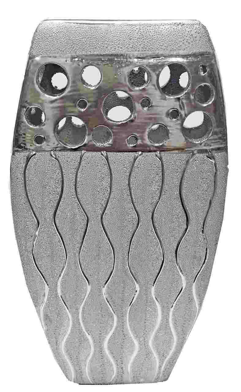 Wazon ceramiczny srebrny 25cm