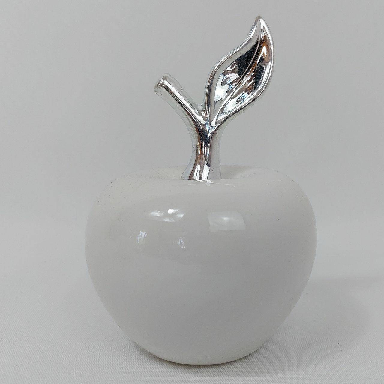 Jabłko białe ze srebrnym listkiem