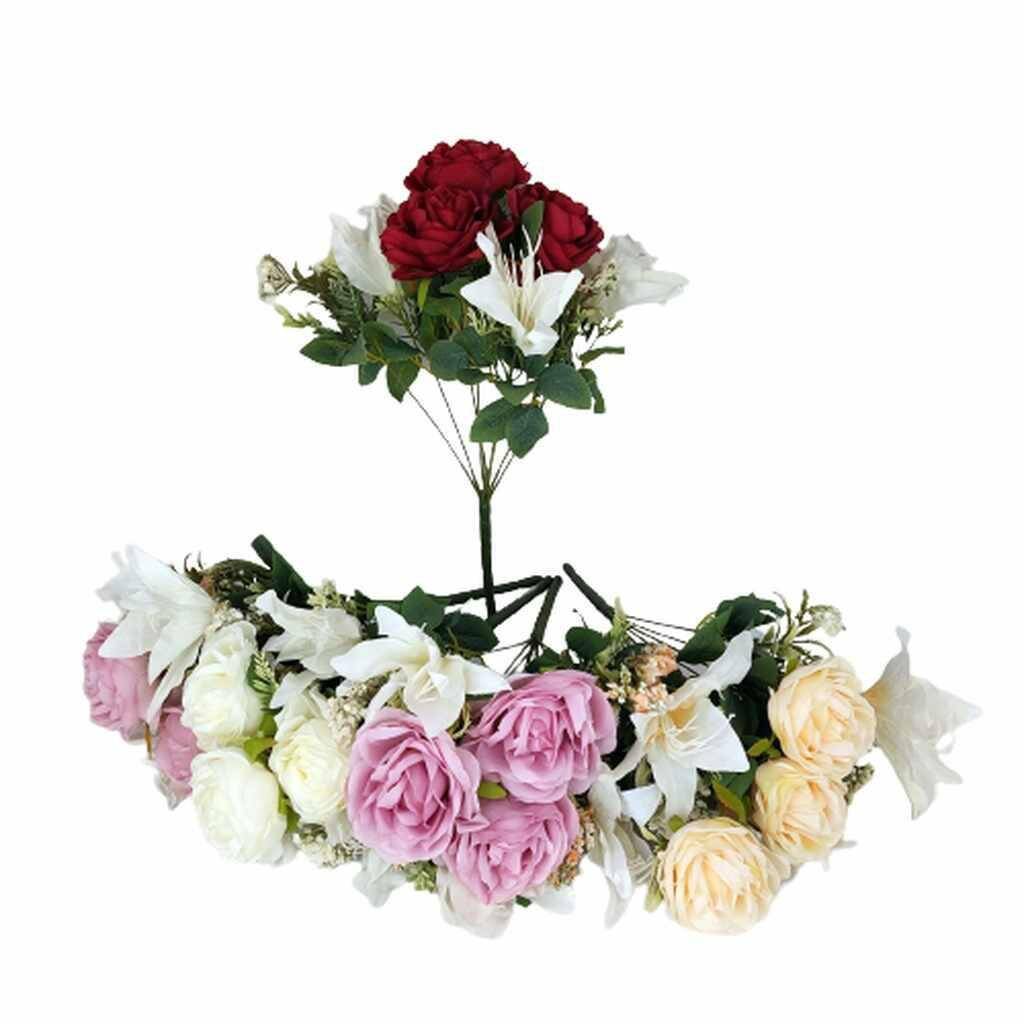 Bukiet x 5 róża/lilia   CV21870-mix