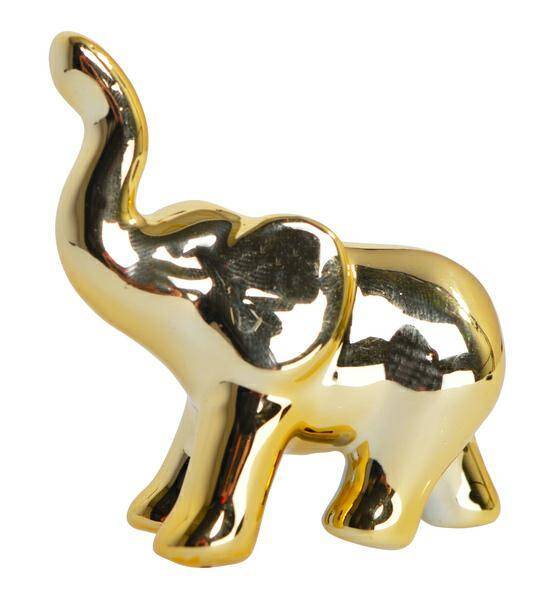 Słoń ceramiczny złoty mały (Photo 1)