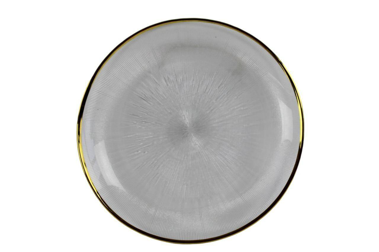 Podtalerz szklany złoty pasek 33cm