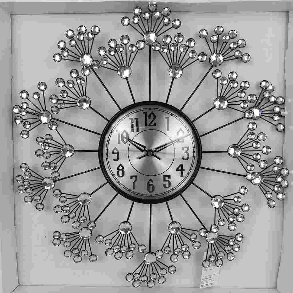 Zegar ścienny z kryształkami 50cm