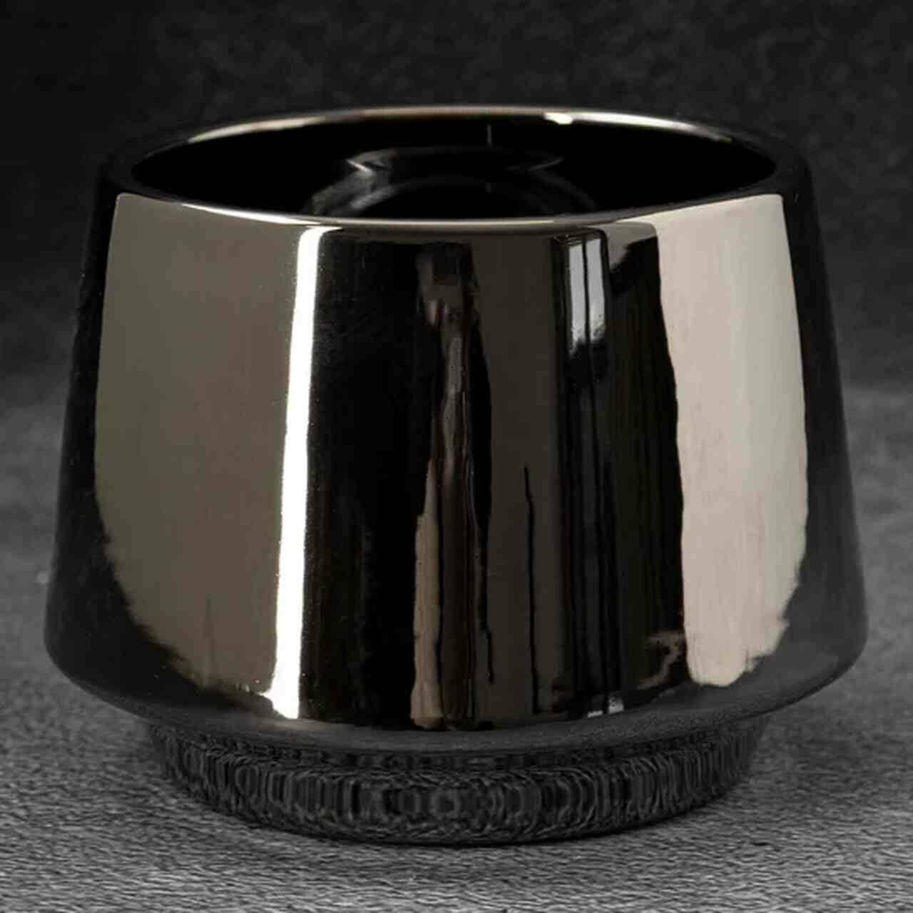 Doniczka ceramiczna czarna 18x14cm
