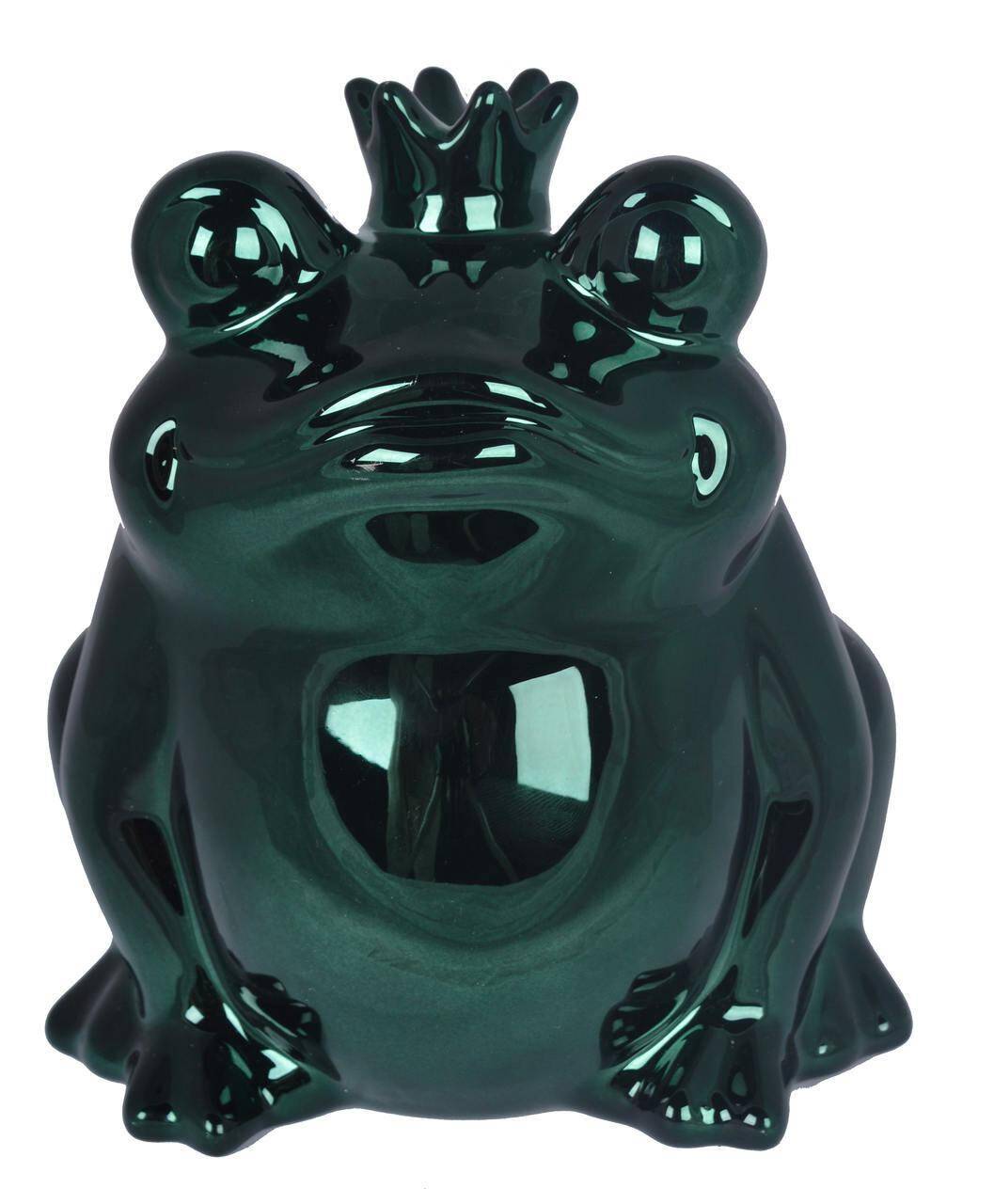 Skarbonka żaba zielona metalik