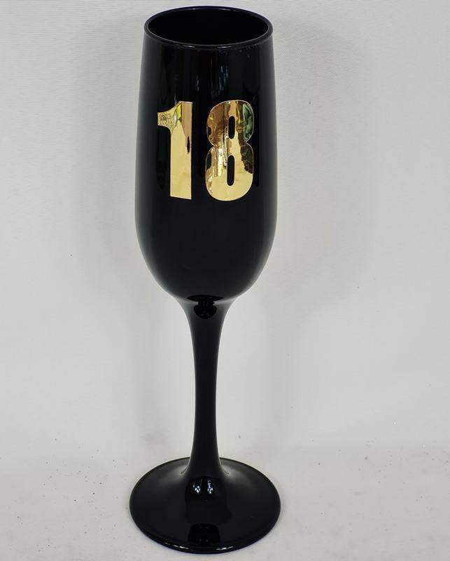Kielich jubileuszowy szampan czarny 18