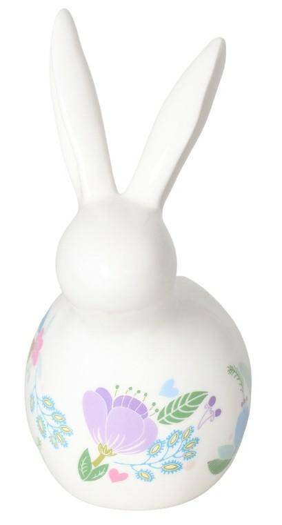 Królik ceramiczny w kwiatki 7103